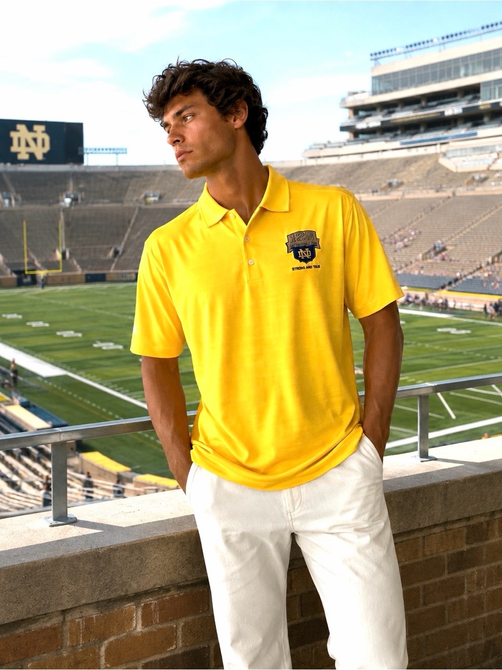 ADIDAS Notre Dame 125th Anniversary Football Polo 2012 ClimaLite Men’s XL-RARE